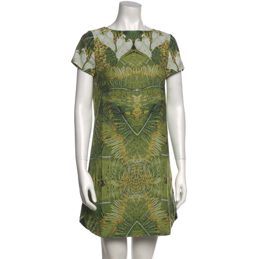 Like New Ted Baker Dondri Tropical Dove Printed Shift Short Dress - Picture 2 of 8